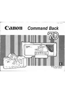 Canon Command Back 70 manual. Camera Instructions.